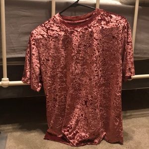 Crushed velvet top
